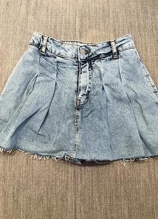 Джинсові шорти-спідниця
