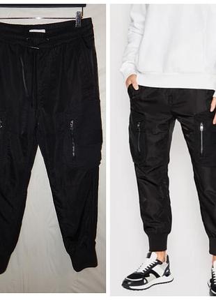 Брюки-джоггеры, черные, стандартный крой calvi klein jeans