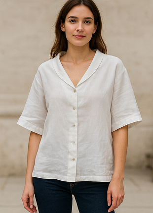 Женская блуза 54  размер лен