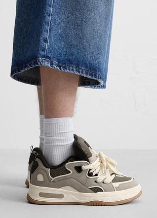 43 р нові фірмові базові обємні чоловічі скейтерські кросівки кеди снікерси підлітку зара zara оригінал