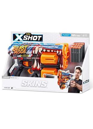 Швидкострільний бластер zuru x-shot skins dread beast out, 12 патронів
