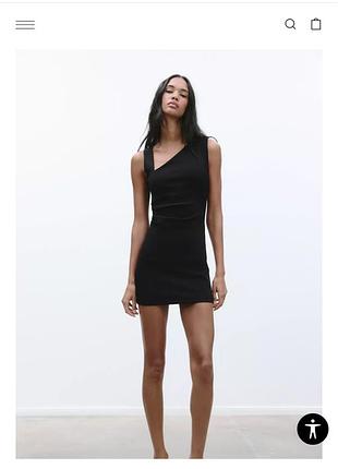 Чорна сукня плаття zara s c жіноча коротка міні