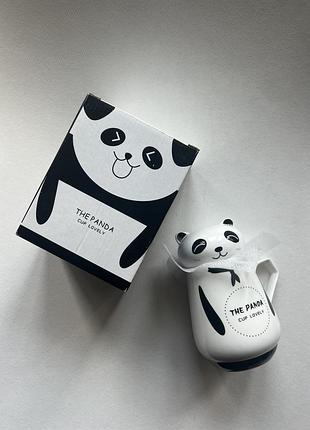 Керамічна кружка з кришкою у формі панди