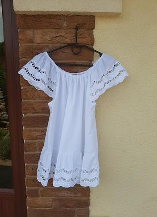 Бомбезная легленка блузка с коттоновым кружом. италия.