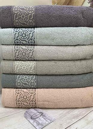 Набор больших полотенец 140*70 махрхровые. баня