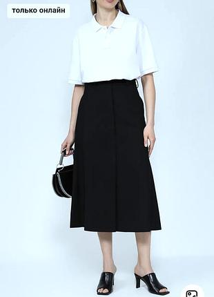 Новая юбка из тонкой костюмной ткани на подкладке, 54-56?, гипоаллергенный полиэстер, alison