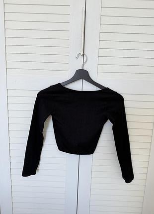 Кроп топ з довгим рукавом zara