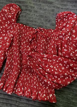 Блуза з квітковим принтом❤️