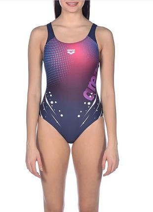 Женский слитный купальник arena 002258 709 w daydreamer v back one piece navy-provenza