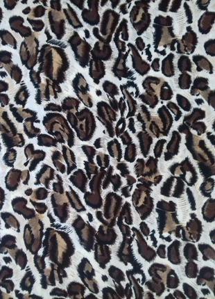 Креповая  стильная юбка-карандаш с леопардовым  принтом4 фото