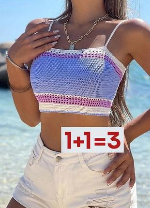 1+1=3 🎁 яркий вязаный топ от shein