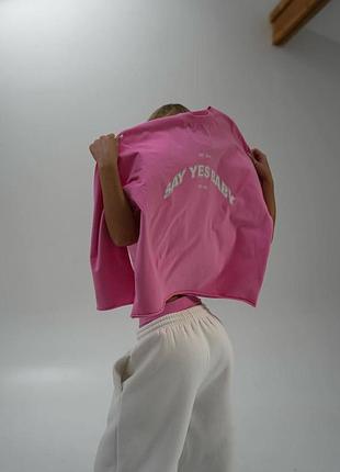 Оверсайз лонгслив длинный рукав надпись yes baby