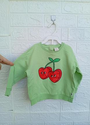 Свитшот на 12-18 месяцев утепленная кофта на 86 см
