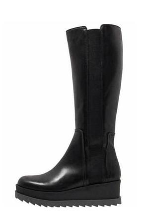 Чоботи шкіряні на платформі lea foscati