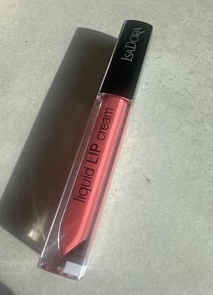 Кремова рідка помада isadora 07 coral kiss коралова