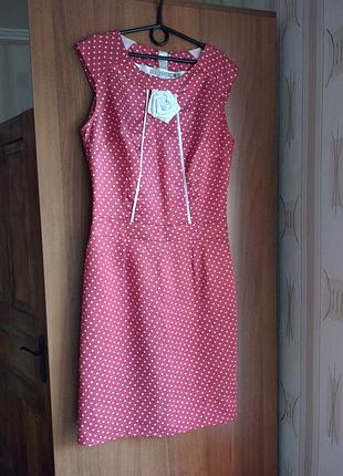 Нарядное платье сарафан в горох