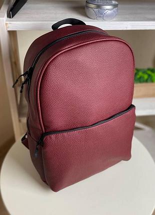 Бордовый рюкзак с экокожи портфель holiday burgundy