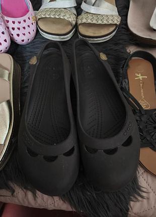 Crocs, w7 балетки коричневые