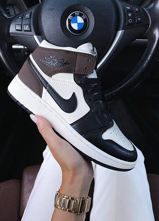 Женские кроссовки кеды nike air jordan 1 retro high