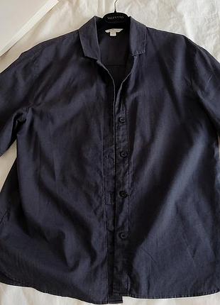 Льняна сорочка чорна