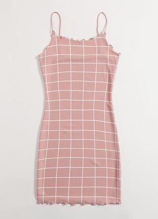 Міні сукня у клітинку shein m