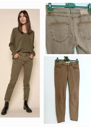 Красивые кофейные брюки,джинсы,скинни,mos mosh