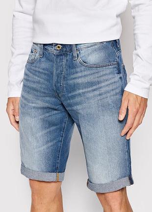 G star raw 3301 1/2 шорти джинсові блакитні