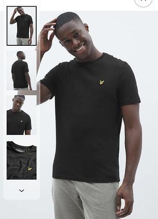 Британская брендовая футболка lyle &amp; scott майка черная мужская майка