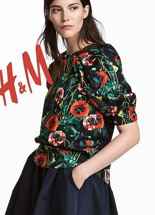 Бавовняна блуза в маки