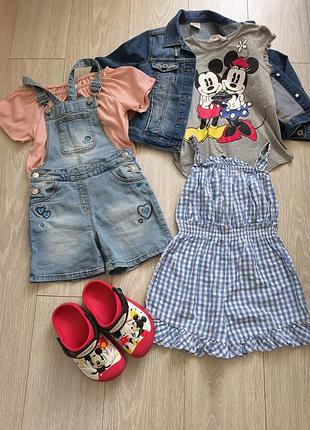 Пакет вещей на девочку джинсовая куртка комбинезон zara