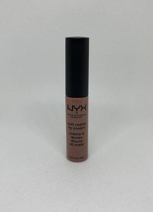 Оригінал рідка матова помада для губ nyx professional makeup soft matte lip cream відтінок abu dhabi