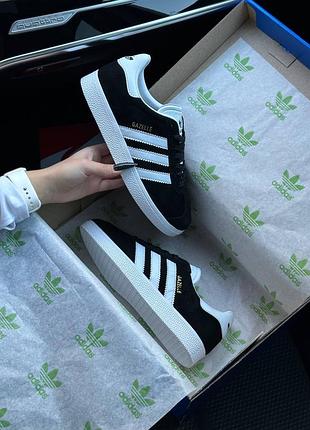 Жіночі кросівки adidas originals gazelle black white   l