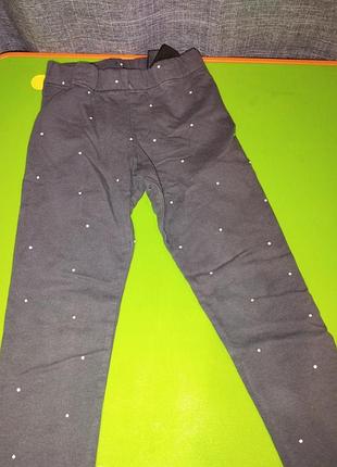 Лосины на девочку на тонком флисе с регулируемым поясом