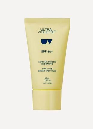 Солнцезащитный увлажняющий крем для лица ultra violette supreme screen spf 50 hydrating facial 15ml