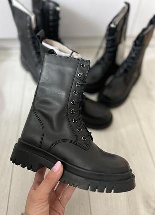 Черевики zara шкіра