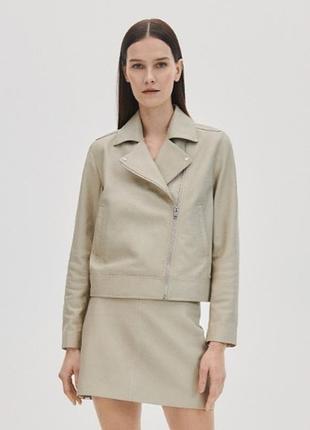 Кожаная байкерская косуха reserved р.xs