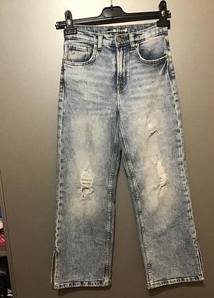 Брюки прямые джинсы 2