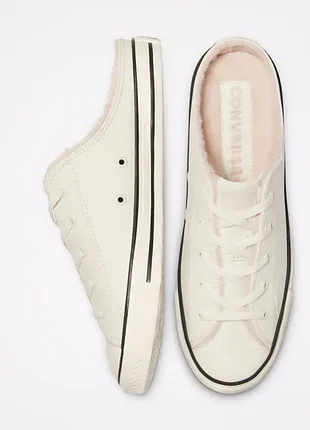 Кеды мюли сабо белые кожаные конверс converse womens ctas day