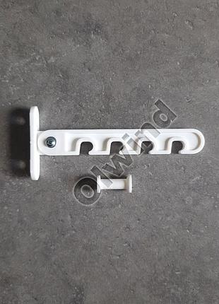 Гребінка пластикова біла, фіксатор обмежувач відчинення вікна, пластиковий, білий