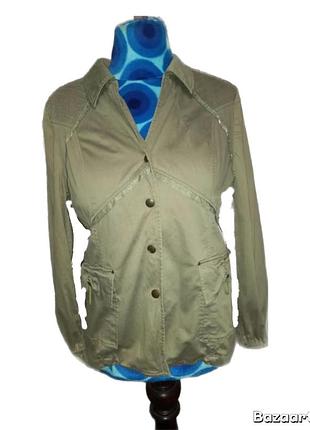 Куртка-жакет кольору хакі "bleu de sym"