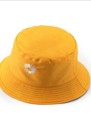Панама на голову жовта чорна літня желтая черная летняя
