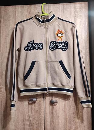 Бомбер бежевый унисекс размер m