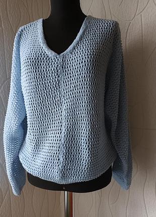 Джемпер esmara голубой оверсайз полиэстер