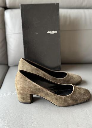 Туфлі класичні, колір хакі, нубук