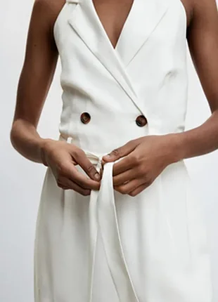 Сукня піджак на ґудзиках натуральна сарафан mango