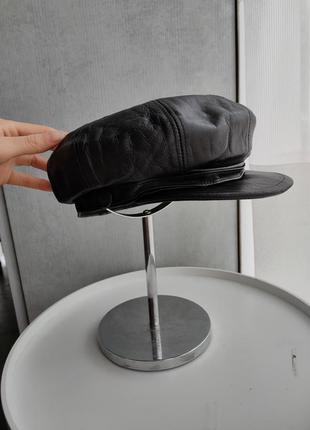 Кожаный берет , кожаная беретка kangol2 фото