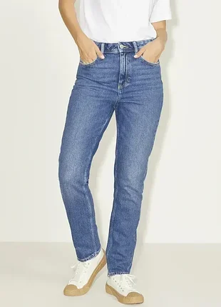 Джинсы slim high waist женские jjxx светло-синие (12346767)