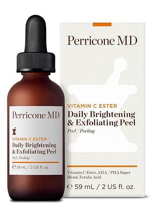 Perricone md vitamin c ester daily brightening & exfoliating peel 59 мл удосконалений пілінг без змивання для оновлення шкіри