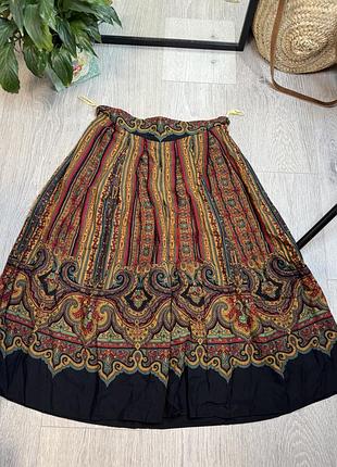 Юбка міді спвдниця вінтажна ретро юбка