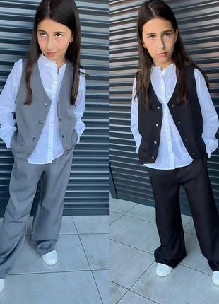 Костюм брючний з жилеткою